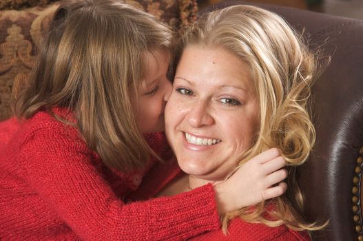 Young Mother and Daughter Enjoying a Personal Moment