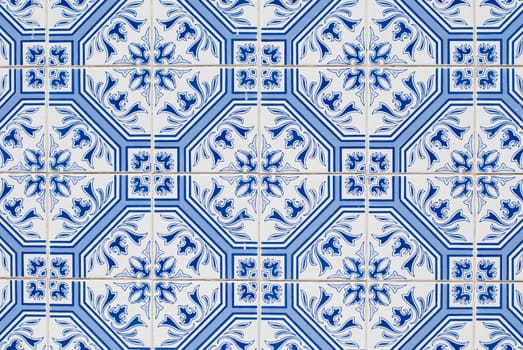 Detail of Portuguese glazed tiles.