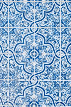 Detail of Portuguese glazed tiles.