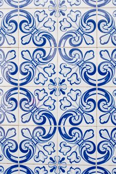 Detail of Portuguese glazed tiles.