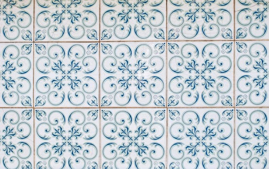 Detail of Portuguese glazed tiles.