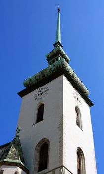 Jacob church tower in Brno, Czech Republic