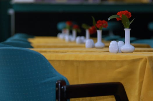 Vase on table