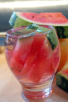 Watermelon and juice