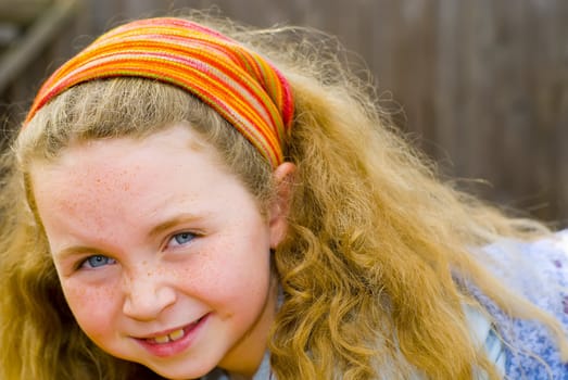 girl smiling into camera