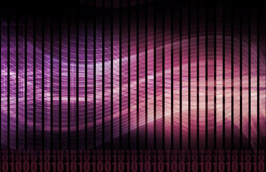 Flowing Energy as a Digital Abstract Background