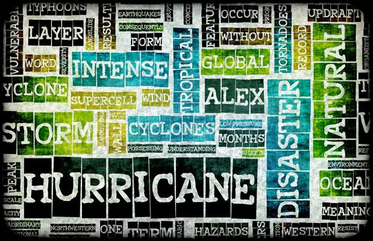 Hurricane Alex Disaster as a Art Background