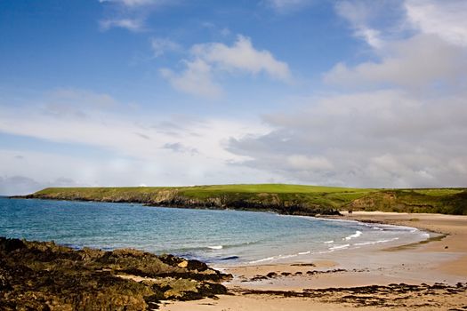 A beautiful beach in a sandy cove