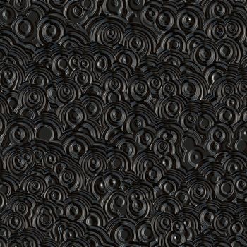 shiny retro curls imprinted in black background