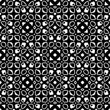 seamless pattern of abstract black and white shapes
