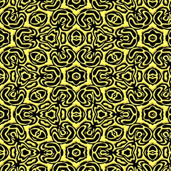 Black shapes with creamy yellow 3D texture