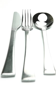 Cutlery isolated against a white background