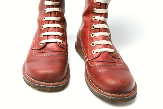 Old Red Boots for Extreme Walks, Footwear