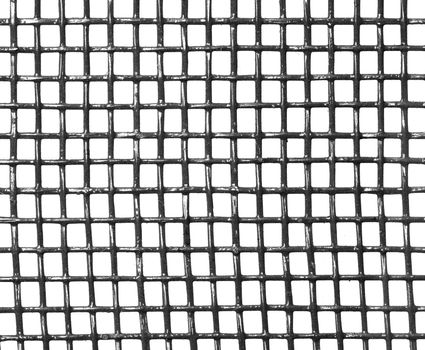 The old dirty painted lattice on a white background