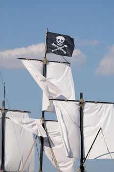 Pirat flag and sails