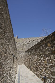 Turkish castle, Cesme Turkey, a typical Ottoman Sultan Bayezid structure and architecture.