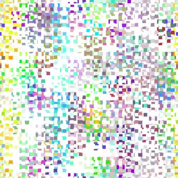 abstract seamless texture of many bright cubes on white