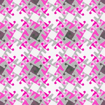 abstract seamless puzzle texture of pink and grey shapes