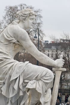 the famous sculptures around the austrian parliament dedicated to the greek goddess pallas athena