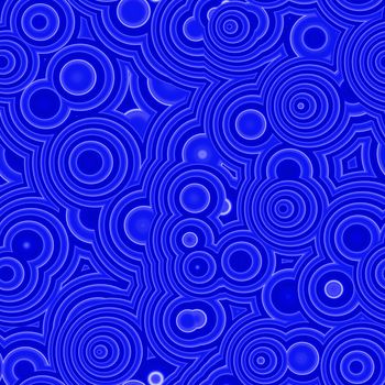 pattern of blue rings in retro seventies style