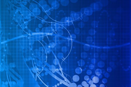 Blue Medical Science Futuristic Technology Abstract Background