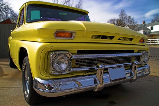 Antique Yellow Chevy Truck
