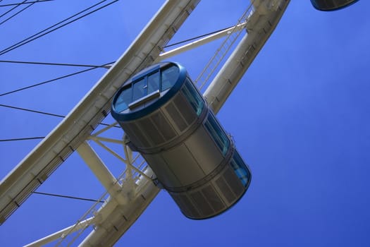 Close-up of the Singapore Flyer, the highest Giant wheel in South East Asia.