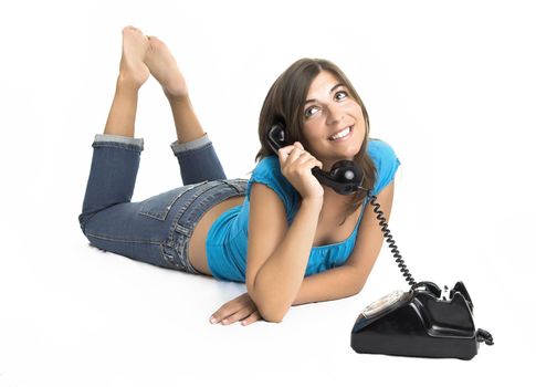 Beautiful girl making a phone call