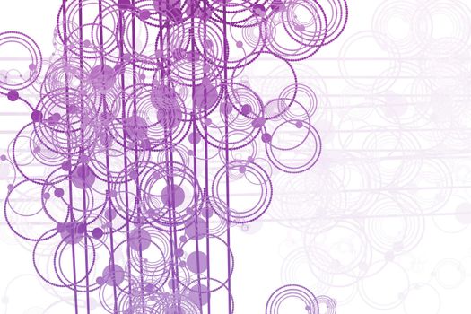 Clean Flowing Lines and Circles Abstract Background 