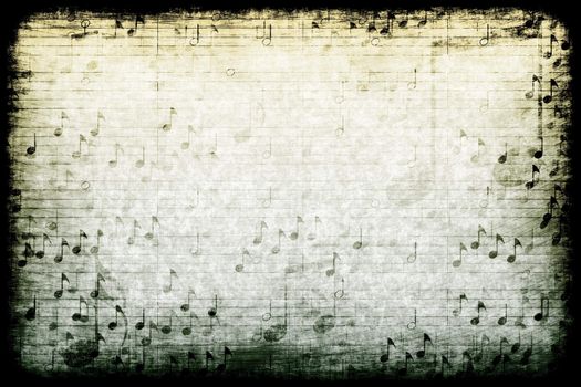 A Music Themed Abstract Grunge Background Texture