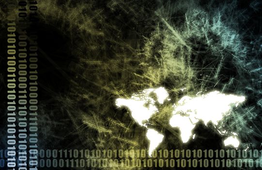 Futuristic Technology Data Flow as Art Abstract