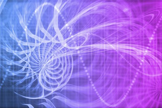 Alien Portal Abstract Background With Futuristic Data Grid
