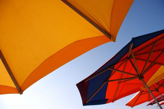 Colorful beach umbrellas