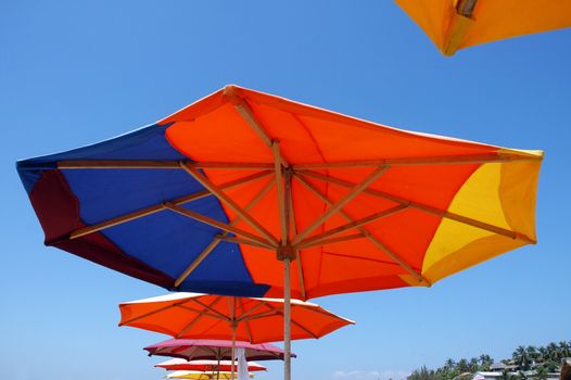 Colorful beach umbrellas