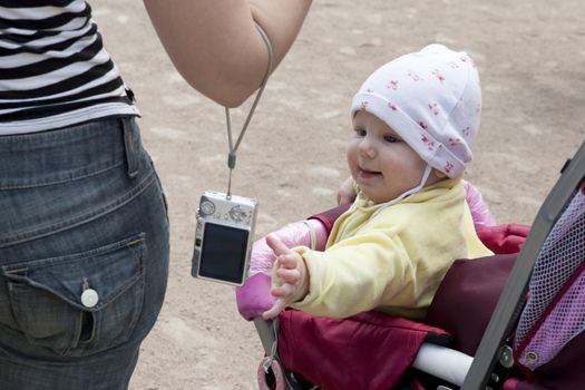 child extending to the camera