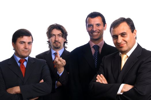 businessteam over white background studio