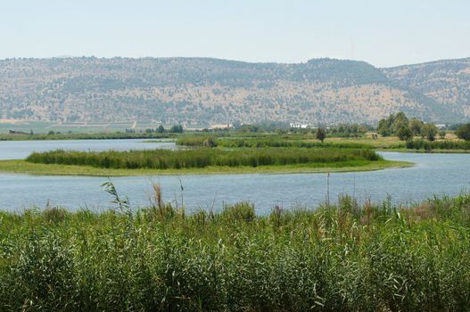 Lake in the North of Israel. Agmon aHula.