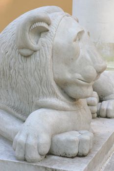 Antique Sculpture, Lying Majestic Lion, Tsar of the Beasts