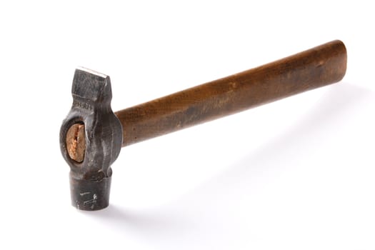 old gavel on wooden handle