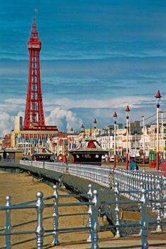 Blackpool Tower is in a prominent position in the UK's largest resort.