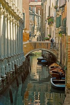 A quiet backwater of Venice in Italy, away from the main tourist's area.