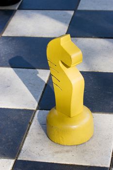 outdoor big chess on asphalt