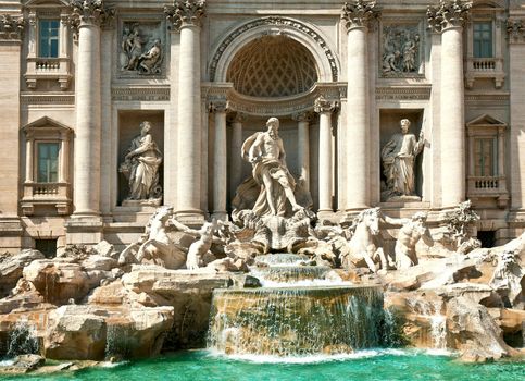 Trevi Fountain - famous landmark in Rome (Italy) 