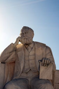 Statue of Joao de Deus, locat at Messines, Silves, Portugal