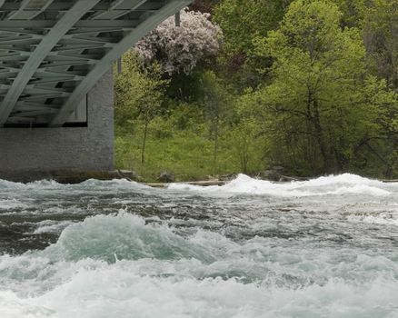 The upper rapids of the Niagara river.