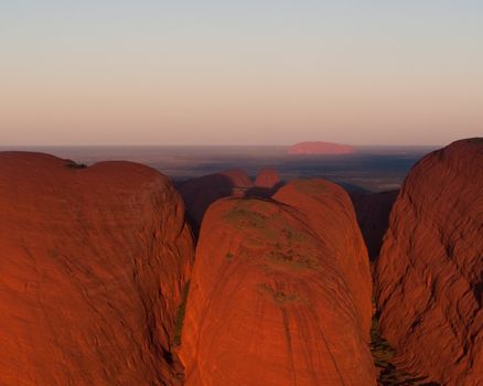 View from Helicopter over Ayers Rock in Australia