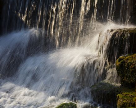 Waterfall emphasizing the splash effect