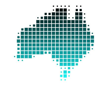 Dotted vector map of Australia