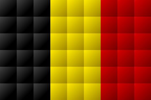 Flag of Belgium in black, yellow and red