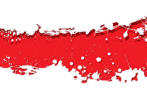 Red background with white ink splat background and shadow